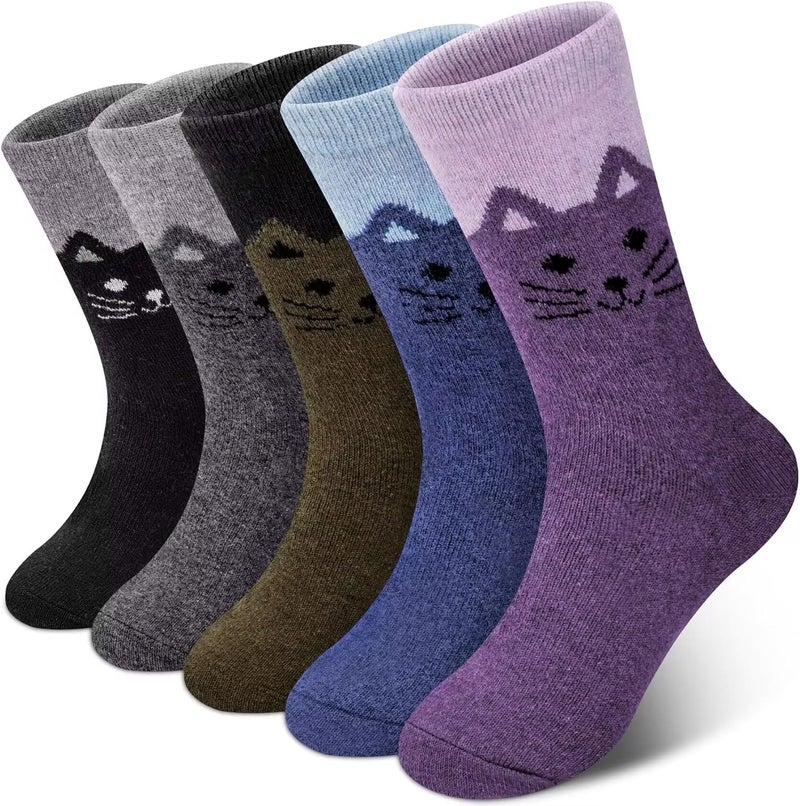 YSense Wool Socks for Women, Winter Boot Socks Stocking Stuffers Gifts for Women Warm Crew Hiking - Image 1